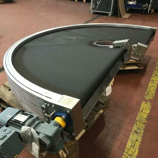 Gebraucht TRANSNORM Kurven Gurtförderer/ Förderband Kurve 180° 1600-105 helix