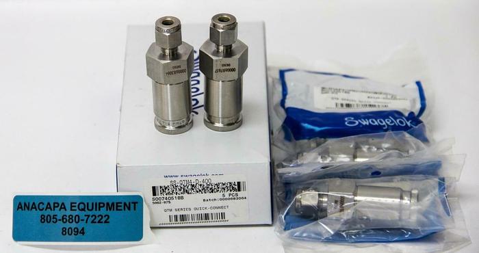 Swagelok SS-QTM4-D-400, SS Sealed Quick Connect Stem W/ Valve, Lot of 5 (8094)W