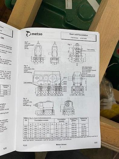 Metso Gear Reducer Model M3RVHF50 Helical Right Angle Gear Reducer Ratio 23.076:1