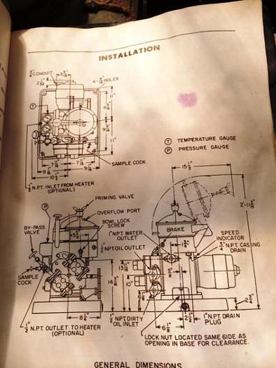 Used Delaval 45 Unimatic Purifier Centrifuge