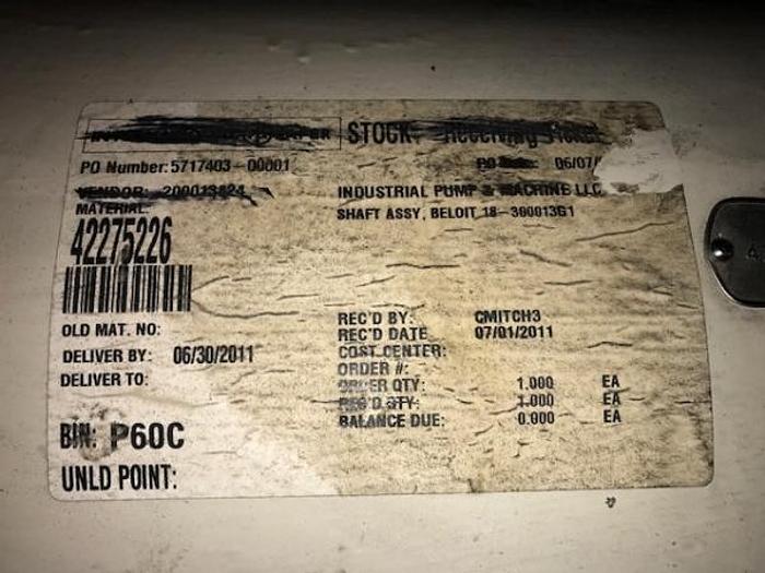 Used Beloit 38 inch DD4000 Refiner Quill – Rebuilt – SOLD!