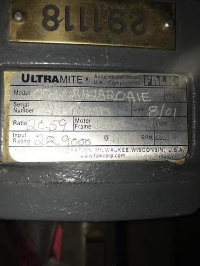 Used Falk Speed Reducer 10 Hp Ratio: 20.59:1