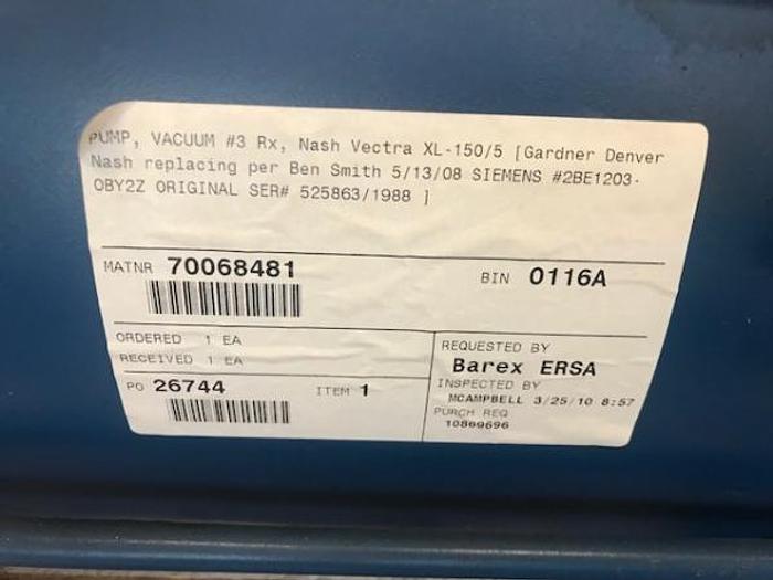 Used Nash XL150/5 SS Vacuum Pump (Rebuilt) – SOLD!