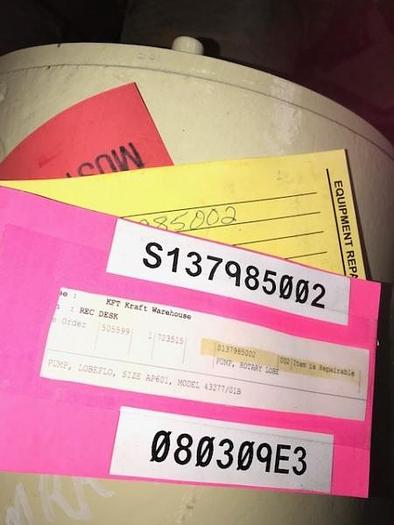 Used Lobeflo AP601 Rotary Lobe Pump -Rebuilt