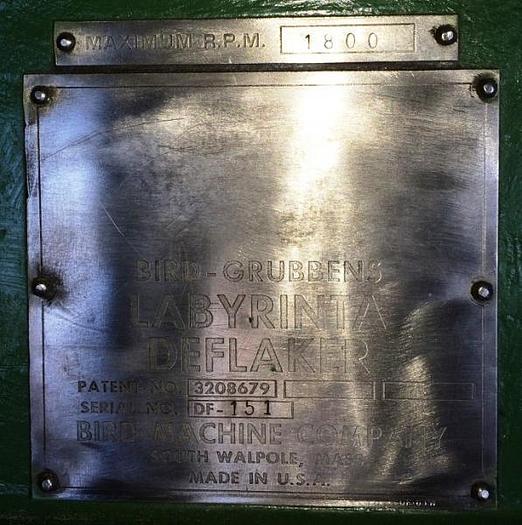 Used Bird DF2 Deflaker – Stainless Steel – Rebuilt – SOLD!