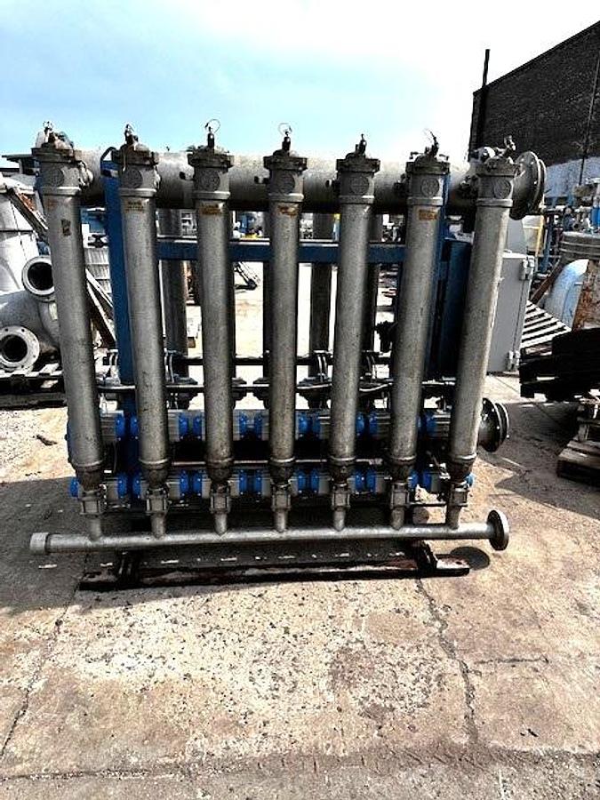 Used AES Eaton 14 Bank Tubular Backwash Hot Water Filter with Controls