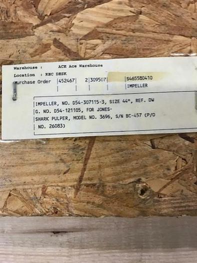 Used Beloit Shark 3696 Pulper Drive with 44 inch Rotor & Extraction