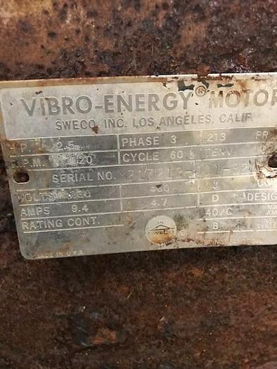 Used Sweco 60 inch Vibro-energy Separator