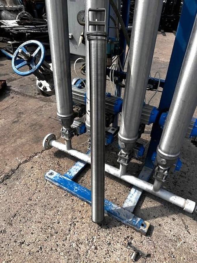 Used AES Eaton 4 Bank tubular Backwash Filter with Controls