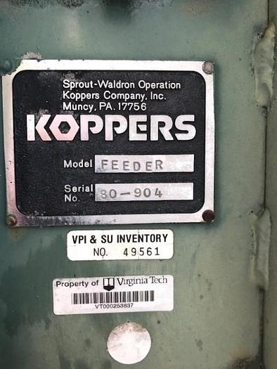 Used Sprout Waldron Model 105-A Refiner with Feeder