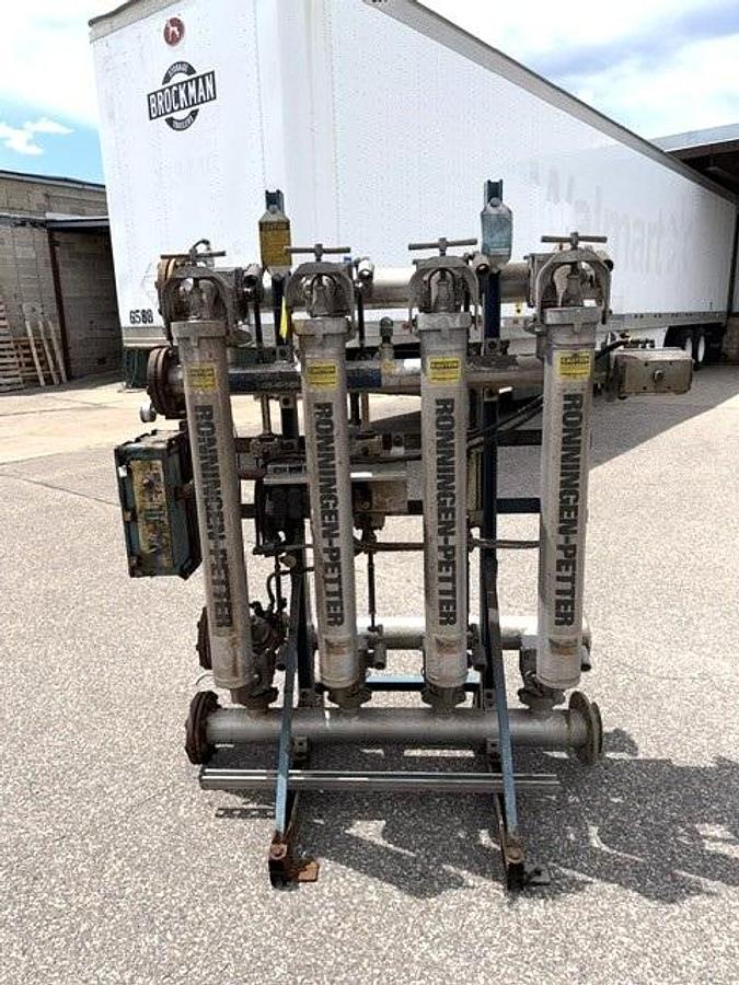 Used Ronningen Petter 4 Bank Tubular Backwashing Filter Model SS-A-204-BV-MX-Auto