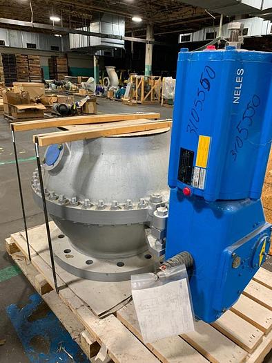 Refurbished Neles Jamesbury 24 inch Digester Capping Valve with Actuator Remanufactured by Neles
