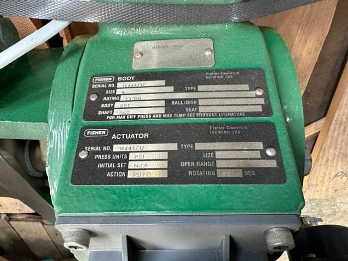 Refurbished Fisher 8 inch V150 Control Ball Valve with 1051 Actuator