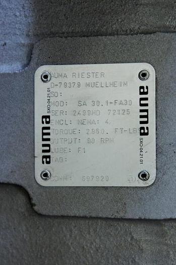 Used AUMA SA30.1-FA30 Electric Valve Actuator – New Surplus