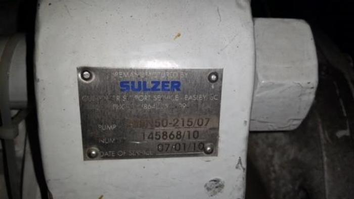 Used Sulzer MBN50-215/07 Feedwater Pump – SOLD!