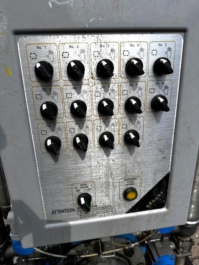 Used AES Eaton 14 Bank Tubular Backwash Hot Water Filter with Controls