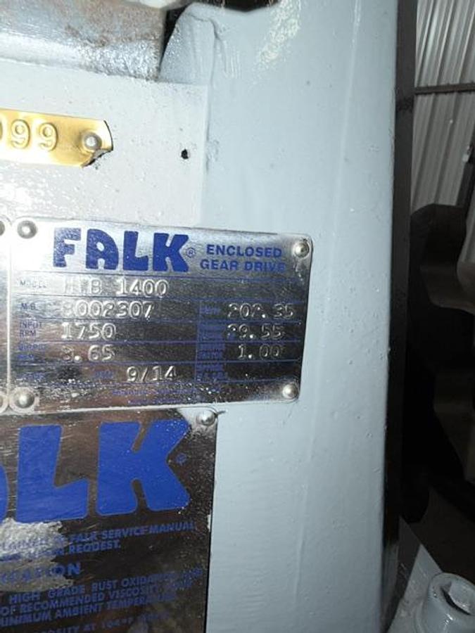 Refurbished Falk HWB 1400 Gear Drive 202.45 Ratio 29.55 HP Rebuilt