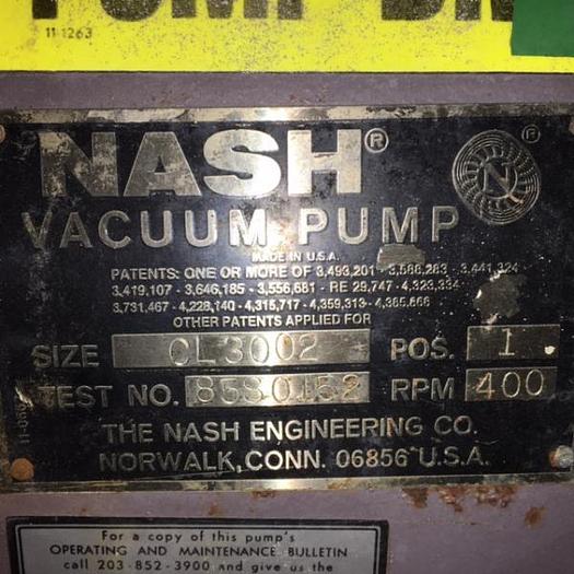 Used Nash CL3002 Vacuum Pump