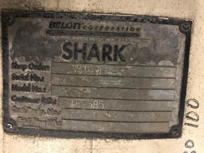 Used Beloit Shark 3696 Pulper Drive with 44 inch Rotor & Extraction