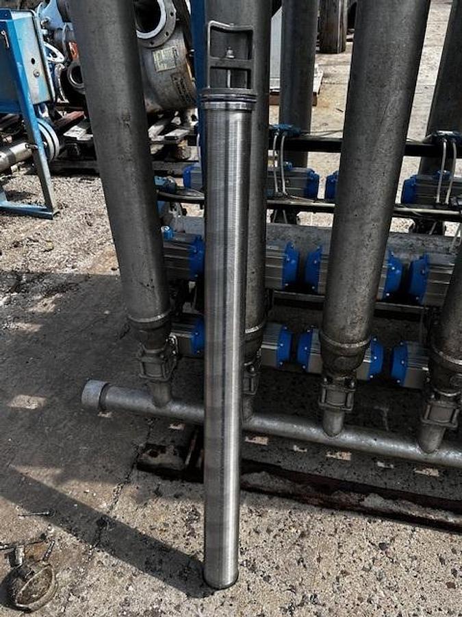 Used AES Eaton 14 Bank Tubular Backwash Hot Water Filter with Controls