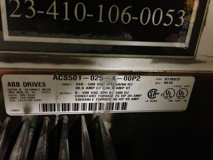 Used ABB ACS501-025 AC Adjustable Frequency Drives
