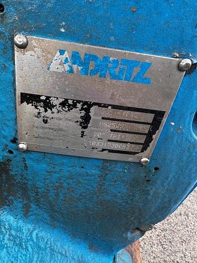 Used Andritz 20 inch Model 3 Twin Flow Refiner
