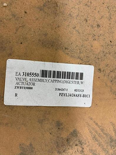 Refurbished Neles Jamesbury 24 inch Digester Capping Valve with Actuator Remanufactured by Neles