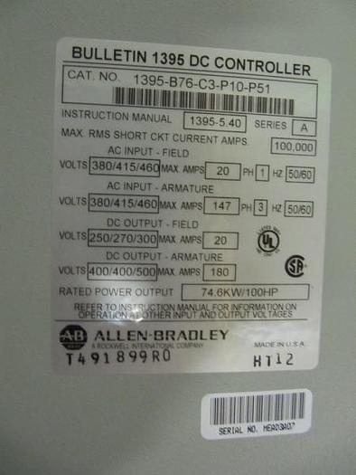 Used Allen Bradley DC Control Systems (Never Used)