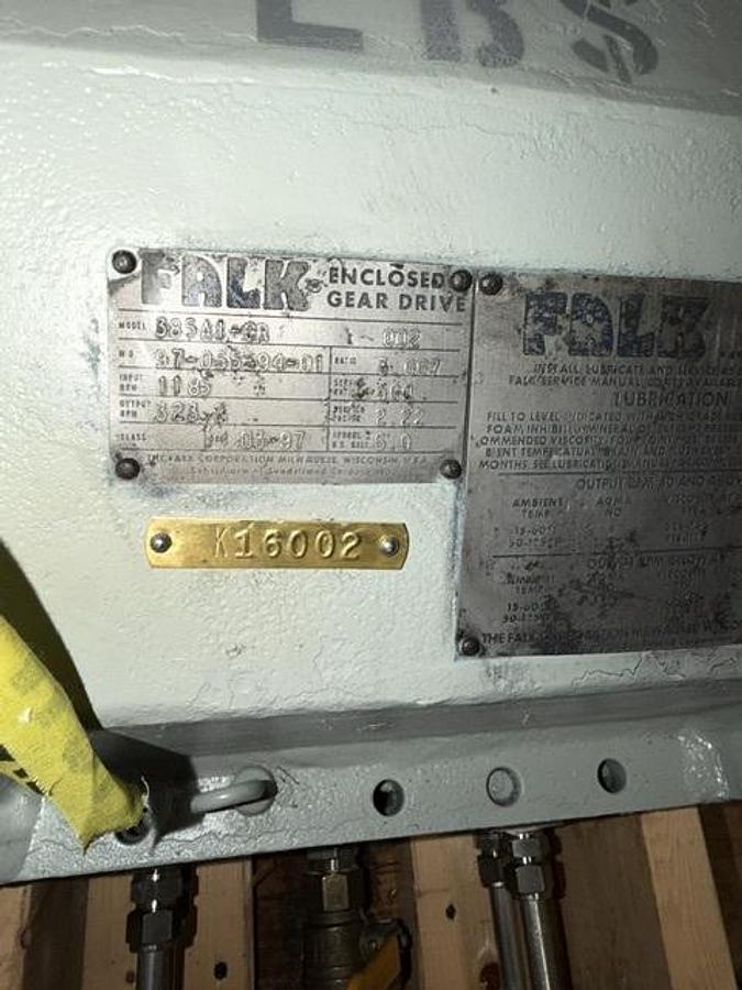 Refurbished Falk 385A-GR Gear Reducer 3.667 Ratio 400 HP Input Rpm 1185 Output Rpm 323.2