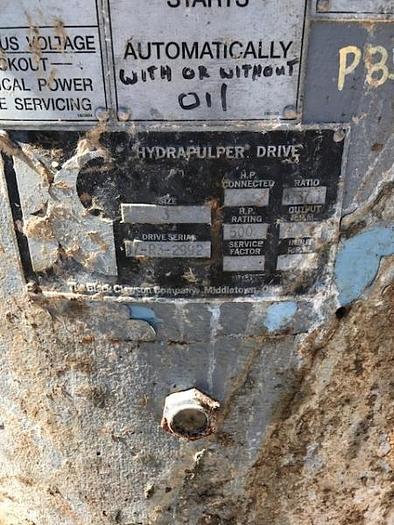 Used Black Clawson Number 3 Pulper Driver