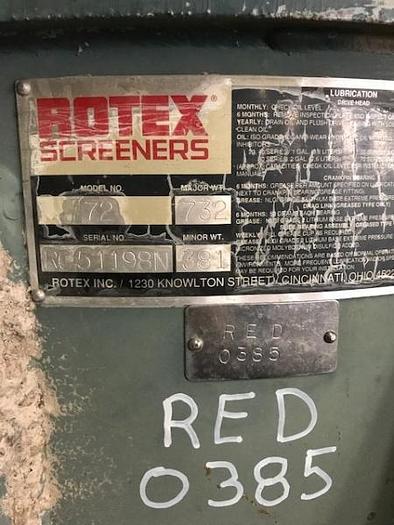Used Rotex Model 72 Screener Drive  – Rebuilt – SOLD!