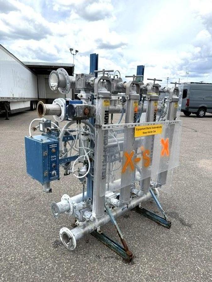 Used Ronningen Petter 4 Bank Tubular Backwashing Filter Model SS-A-204-BV-VIB-Auto