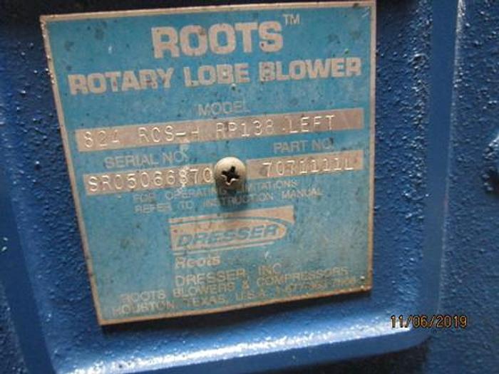 Used Roots Rotary Lobe Blower Model 824  – SOLD!