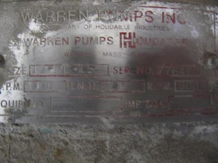 Used Warren Model 12-PL-15 Pump – SOLD!