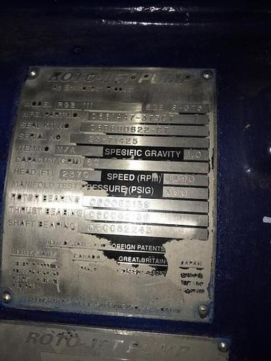 Used Rotojet RGB lll 60 GPM Pump – REBUILT – SOLD