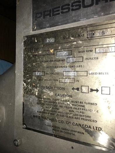 Used Bird 200 Selectifier Screen – SOLD!