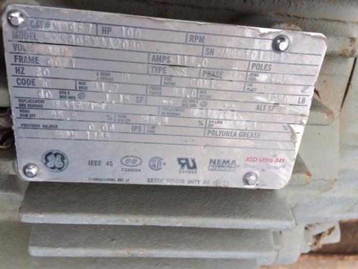 Used GE 100 HP AC Motor