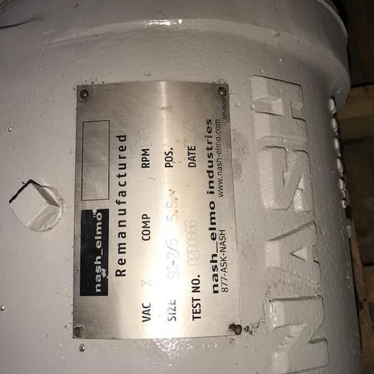 Used Nash SC-2 Vacuum Pump SS Rebuilt – SOLD