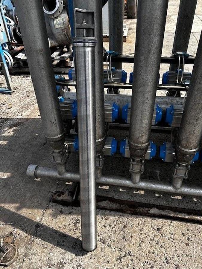 Used AES Eaton 14 Bank Tubular Backwash Hot Water Filter with Controls