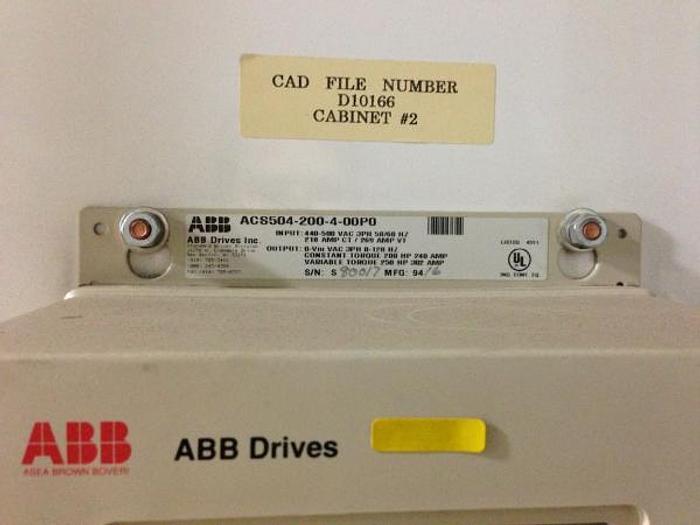 Used ABB ACS504-200-4 AC Adjustable Frequency Drives – SOLD