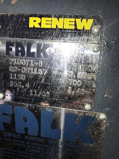 Used Falk Gear Reducer 700 Hp Ratio: 2.078 (Rebuilt)