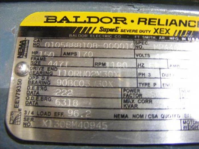 Used Baldor Reliance 150 HP: AC Motor (New) – SOLD!