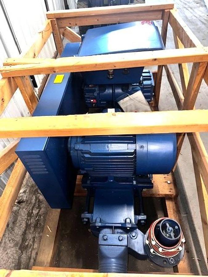 Aerzen GMA 12.5 Positive Displacement high Vacuum Blower with Base & Motor