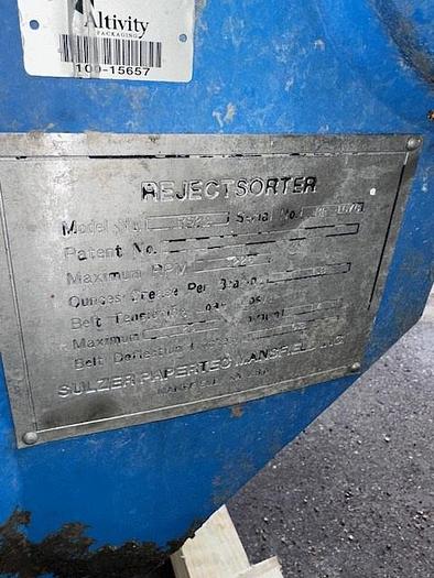 Used Voith Esher Wyss RS2B Reject Sorter