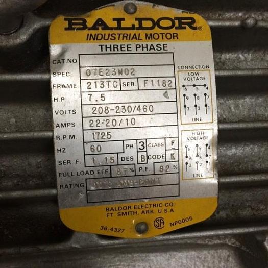 Used Busch Type 160 138 7.5 HP Vacuum Pump (New) – SOLD!