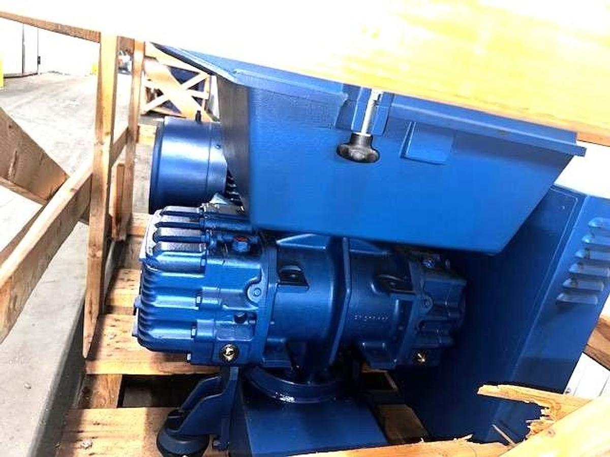 Aerzen GMA 12.5 Positive Displacement high Vacuum Blower with Base & Motor