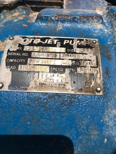 Used Rotojet Model D433 High Pressure Pump SS