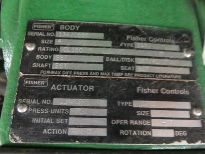 Used Fisher 4″ V150 V-Ball Control Valve (Rebuilt) – SOLD!
