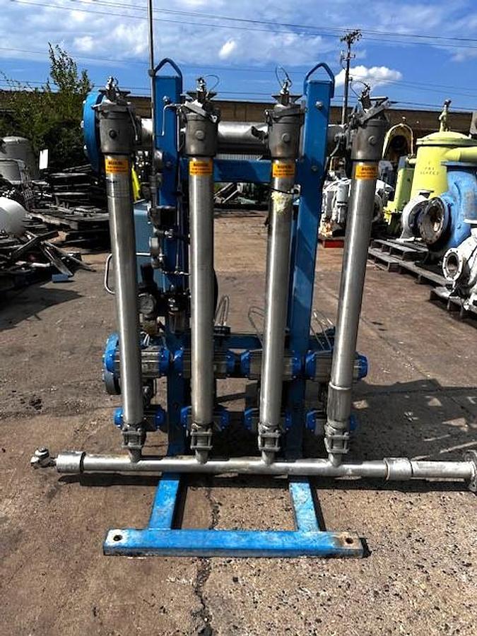 Used AES Eaton 4 Bank tubular Backwash Filter with Controls