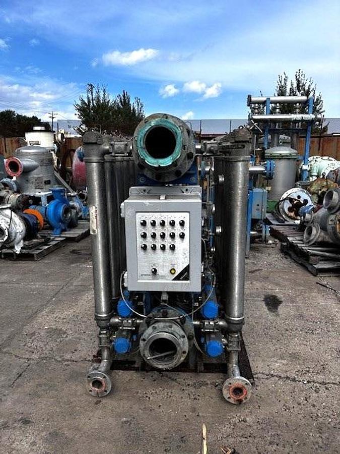 Used AES Eaton 14 Bank Tubular Backwash Hot Water Filter with Controls